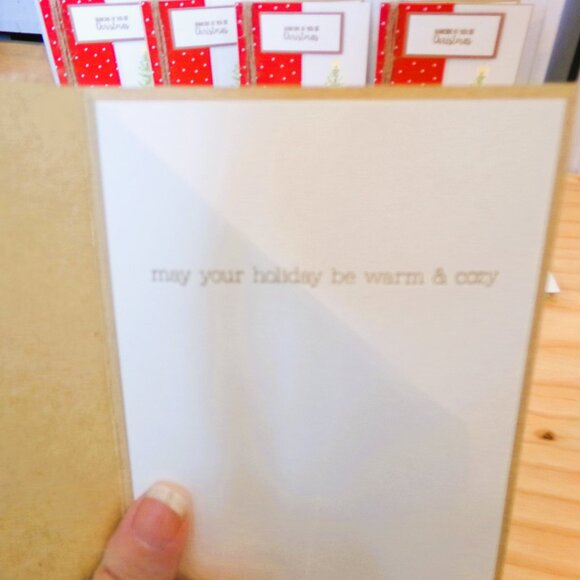 Handmade Set of 10 "Thinking of You at Christmas" Cards - Brown Twine - Picture 4 of 4